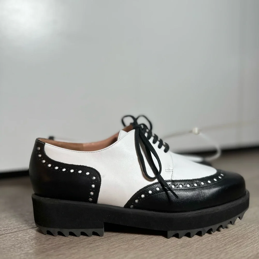 Robert Clergerie x Dover Street Market Platform Oxfords Black White NEW